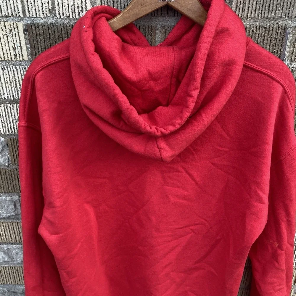 The North Face Men's Small Red THRASHED‎ Hoodie Pullover Paint Splatter Etc